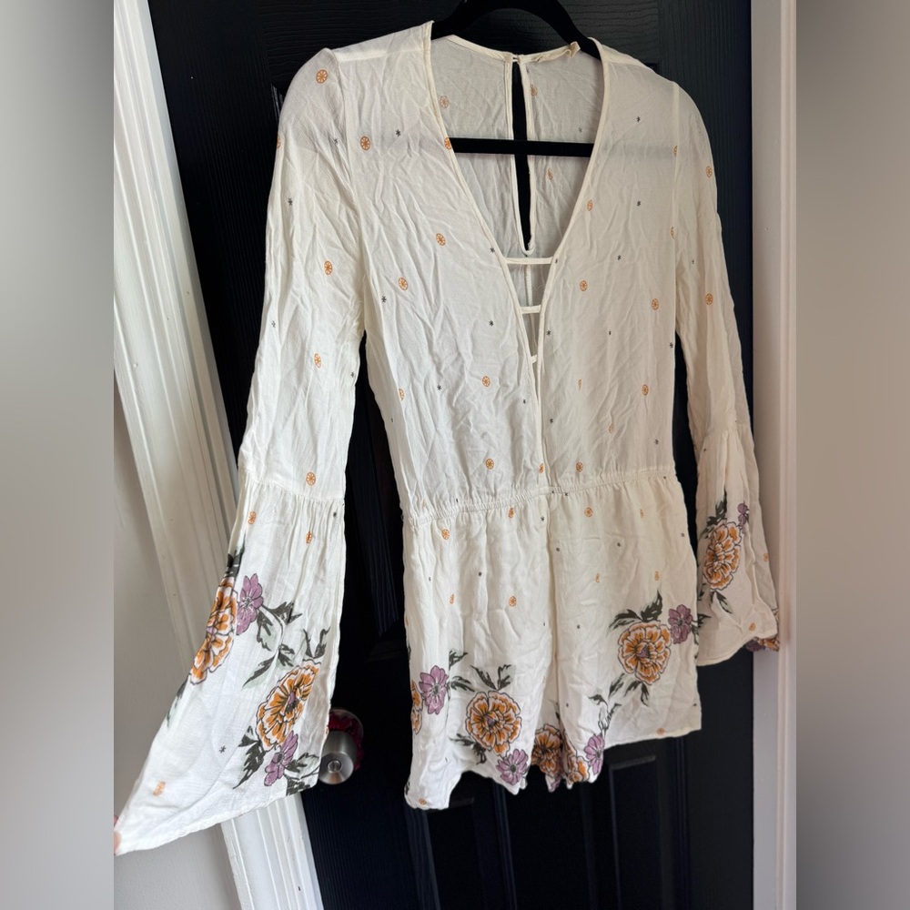 Floral boho romper